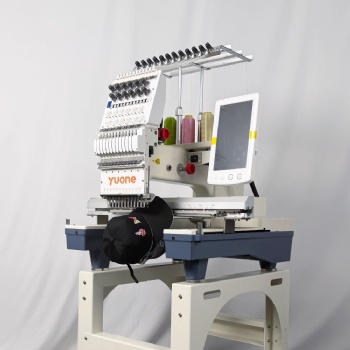 Caps embroidery machine computerized single head 12 needles embroidery equipment