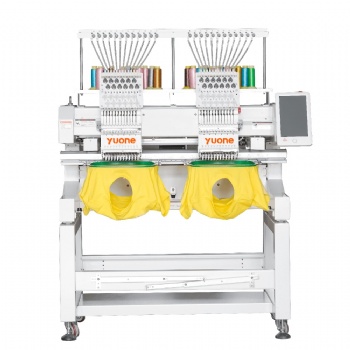 2 head industrial computerized embroidery machine 500x400mm